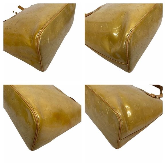 💚OFFERS?✅ Authentic Louis Vuitton Shoulder Bag Houston Yellows Vernis 031198M - Picture 4 of 13